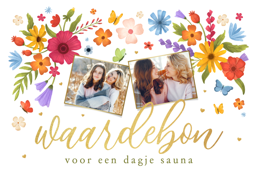 Moederdagkaart tegoedbon waardebon bloemen foto's hartjes - Moederdag kaarten Moederdag kaarten - Moederdagkaart tegoedbon waardebon bloemen foto's hartjes