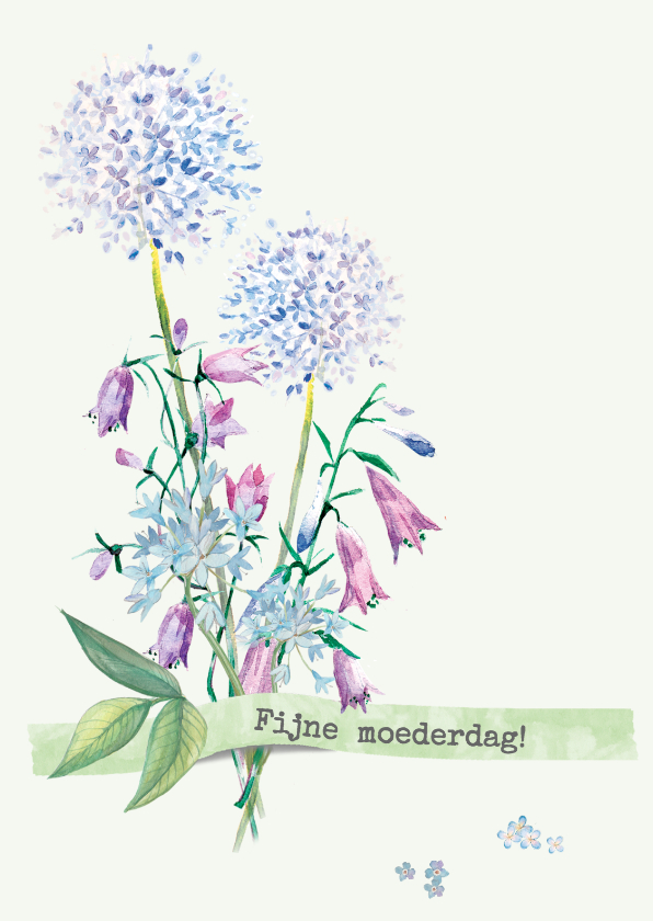 Moederdagkaart waterverf-bloemen - Moederdag kaarten Moederdag kaarten - Moederdagkaart waterverf-bloemen