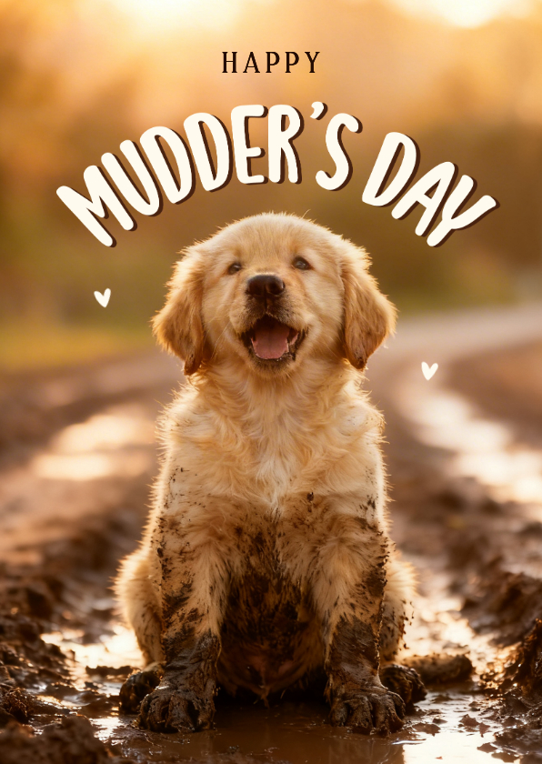 Moederdag kaarten - Moederdagkaartje happy mudder's day foto puppy modder