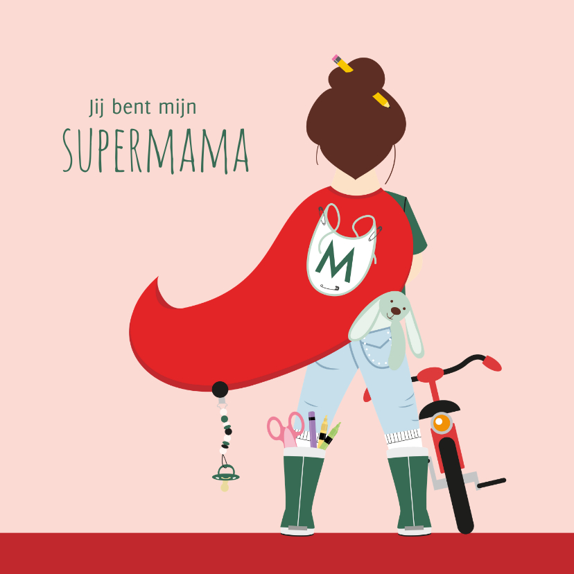 Moederdag kaarten - Moederdagkaartje voor de allerliefste supermama