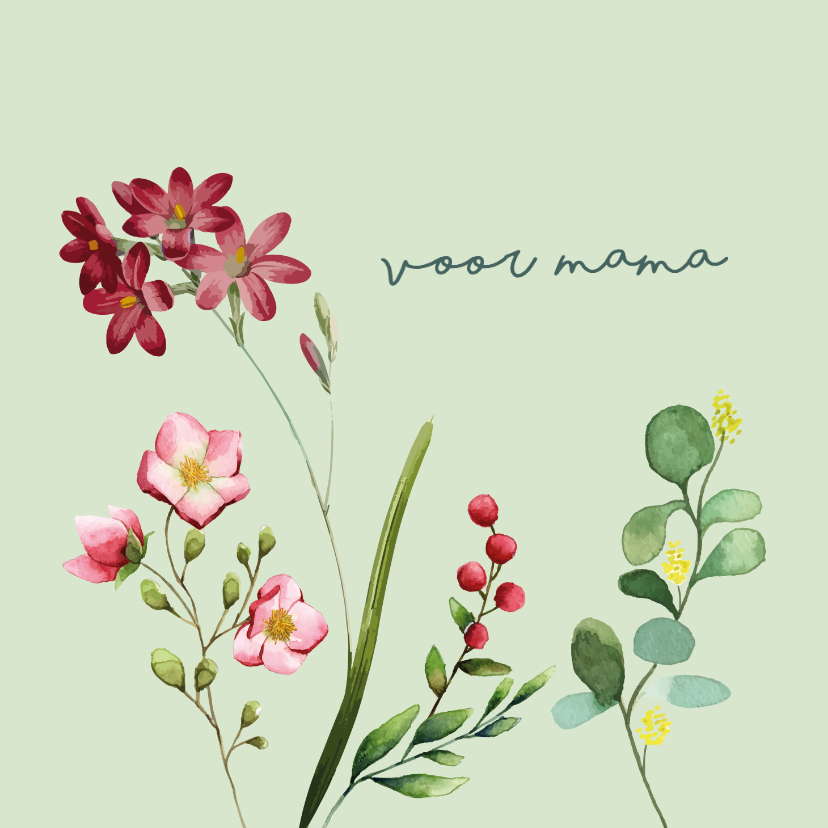 Moederdag kaarten - Voor mama - bloemen - moederdag kaart