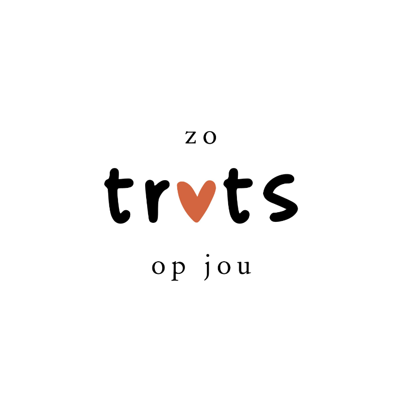 Moederdag kaarten - Zo trots op jou met rood hartje
