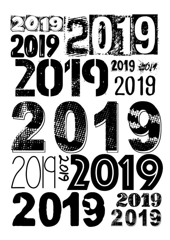 2019 allover - Nieuwjaarskaarten Nieuwjaarskaarten - 2019 allover