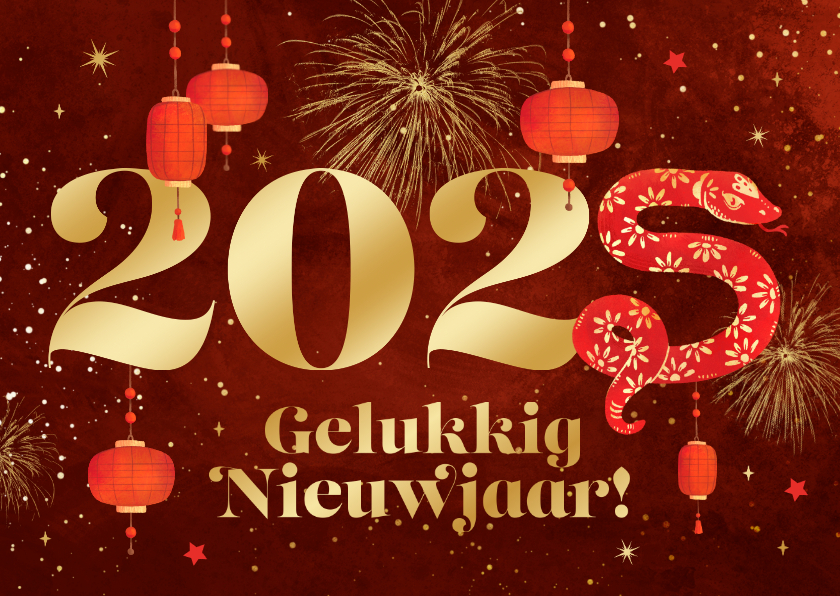 Chinees nieuwjaar 2025 jaar van de slang Kaartje2go