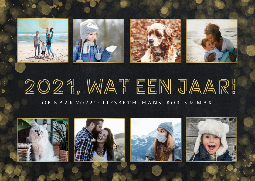 Corona nieuwjaarskaart - 2021 wat een jaar - Nieuwjaarskaarten Nieuwjaarskaarten - Corona nieuwjaarskaart - 2021 wat een jaar