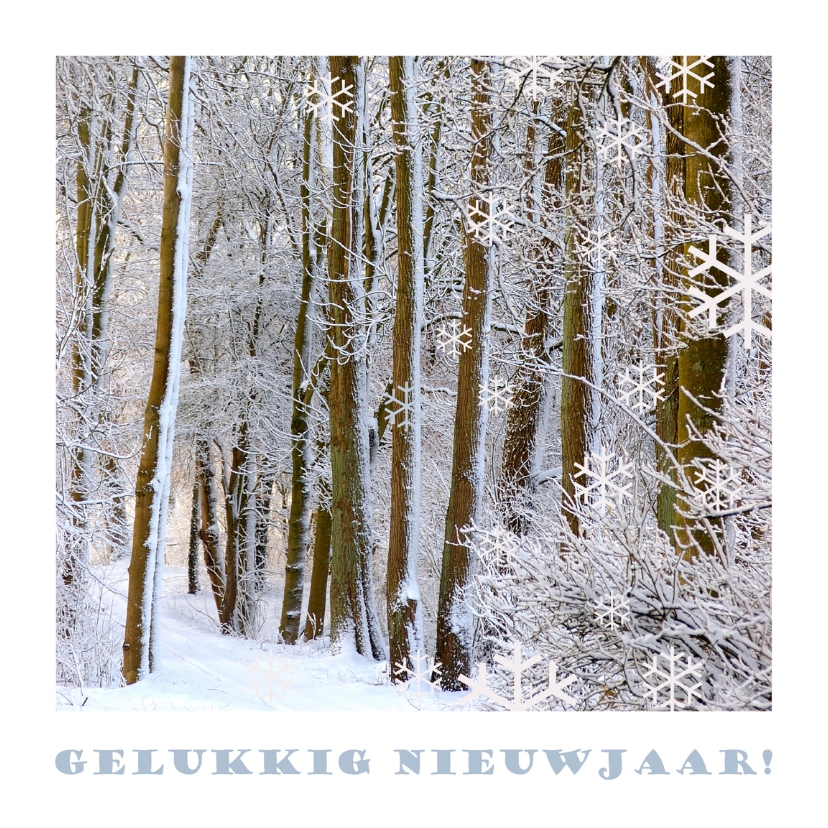 Gelukkig nieuwjaar ijzelbomen - Nieuwjaarskaarten Nieuwjaarskaarten - Gelukkig nieuwjaar ijzelbomen