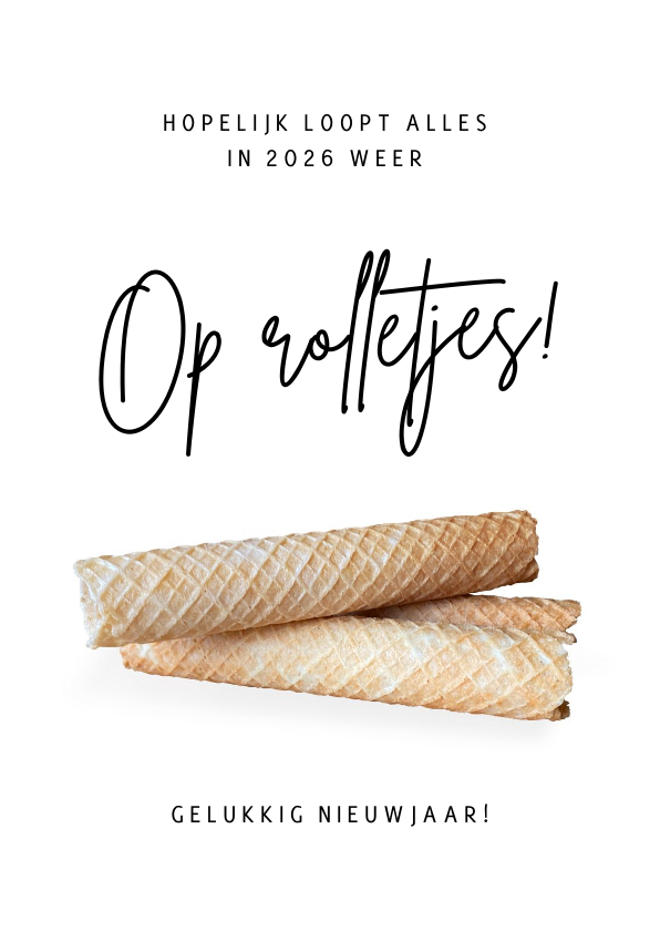 Nieuwjaarskaarten - Grappige nieuwjaarskaart - 2027 op rolletjes