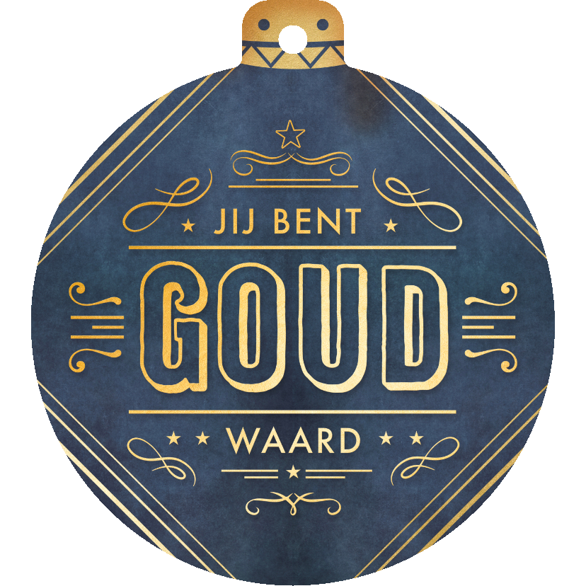 Nieuwjaarskaarten - Nieuwjaar bedankkaartje medewerkers - goud waard