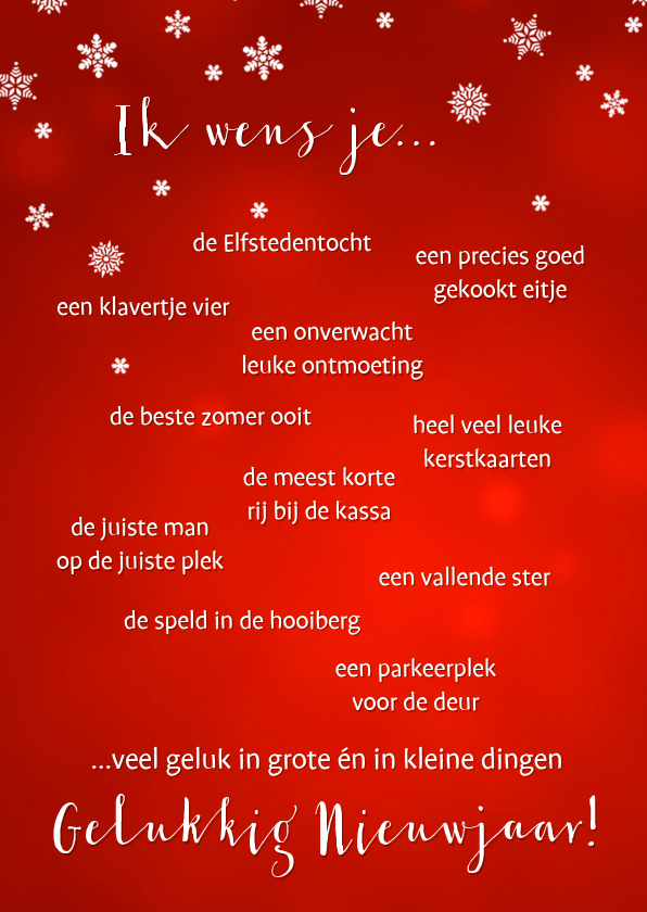 Nieuwjaar de Beste wensen kaart - Nieuwjaarskaarten Nieuwjaarskaarten - Nieuwjaar de Beste wensen kaart