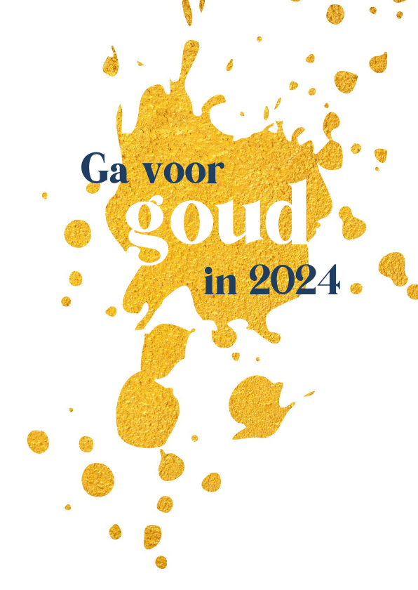 Nieuwjaarskaarten - Nieuwjaar Ga voor goud