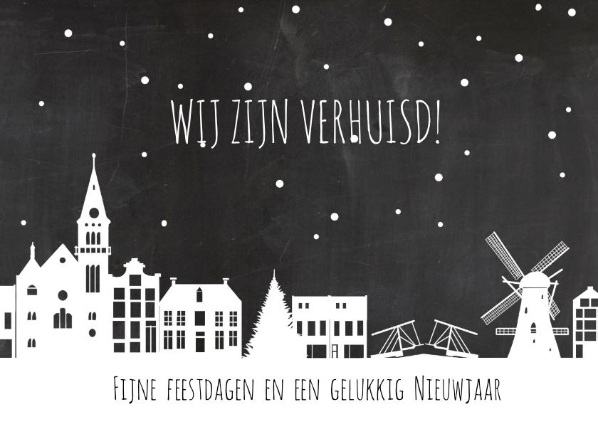 Nieuwjaar verhuiskaart holland - Nieuwjaarskaarten Nieuwjaarskaarten - Nieuwjaar verhuiskaart holland
