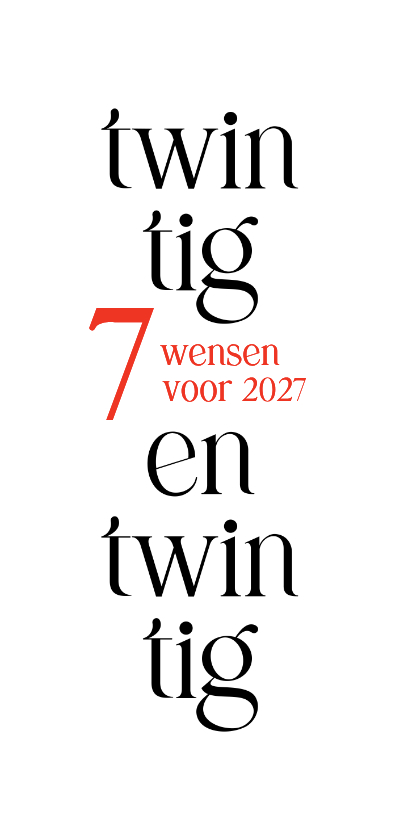 Nieuwjaar Zeven wensen voor 2027 - Nieuwjaarskaarten Nieuwjaarskaarten - Nieuwjaar Zeven wensen voor 2027