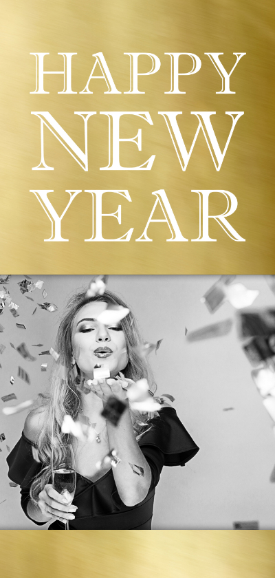 Nieuwjaarskaart 2020 goud - Nieuwjaarskaarten Nieuwjaarskaarten - Nieuwjaarskaart 2020 goud