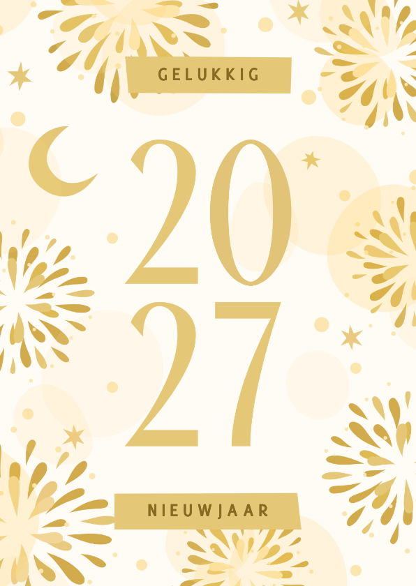 Nieuwjaarskaarten - Nieuwjaarskaart 2027 vuurwerk