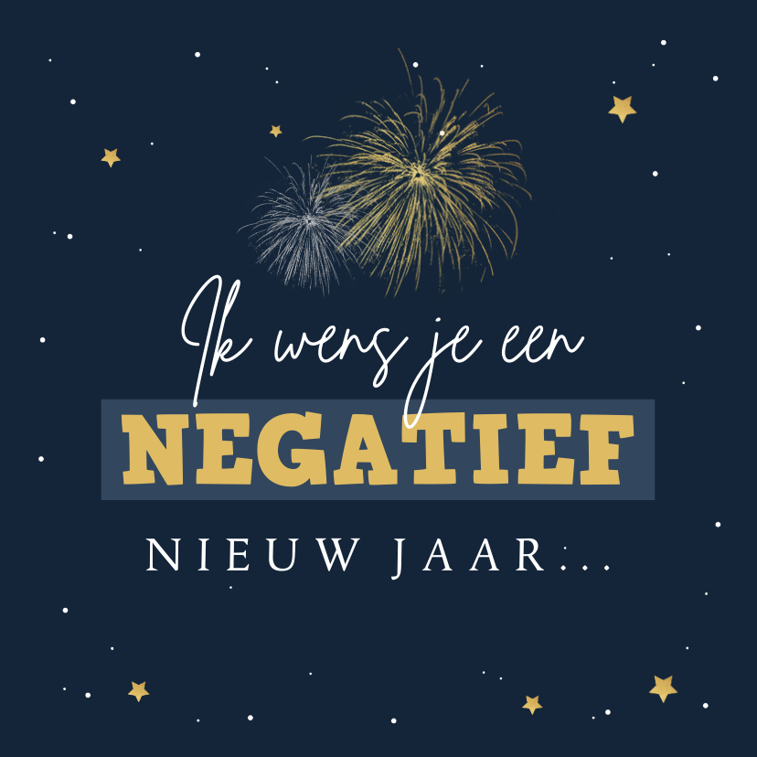 Nieuwjaarskaart corona negatief coronajaar grappig - Nieuwjaarskaarten Nieuwjaarskaarten - Nieuwjaarskaart corona negatief coronajaar grappig