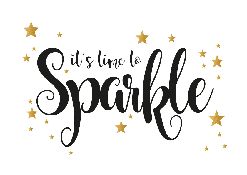 Nieuwjaarskaart let's sparkle - Nieuwjaarskaarten Nieuwjaarskaarten - Nieuwjaarskaart let's sparkle