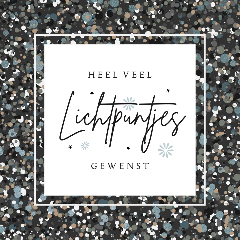 Nieuwjaarskaart lichtpuntjes stijlvol spetters - Nieuwjaarskaarten Nieuwjaarskaarten - Nieuwjaarskaart lichtpuntjes stijlvol spetters