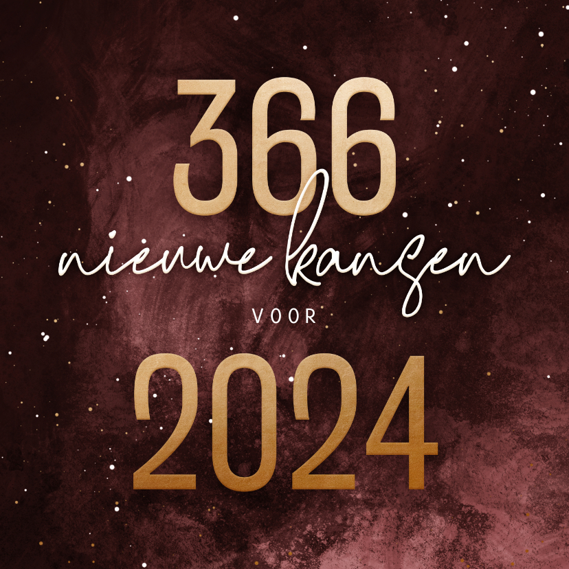 Nieuwjaarskaarten - Nieuwjaarskaart met 365 nieuwe kansen