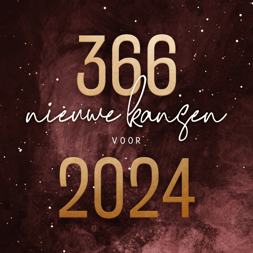 Nieuwjaarskaart met 365 nieuwe kansen - Nieuwjaarskaarten Nieuwjaarskaarten - Nieuwjaarskaart met 365 nieuwe kansen