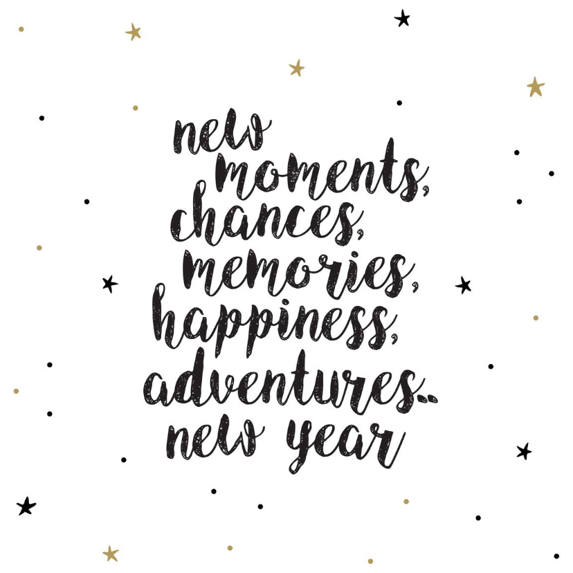 Nieuwjaarskaarten - Nieuwjaarskaart - new moments new adventures
