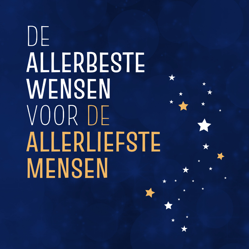 Nieuwjaarskaarten - Nieuwjaarskaart tekst de allerbeste wensen