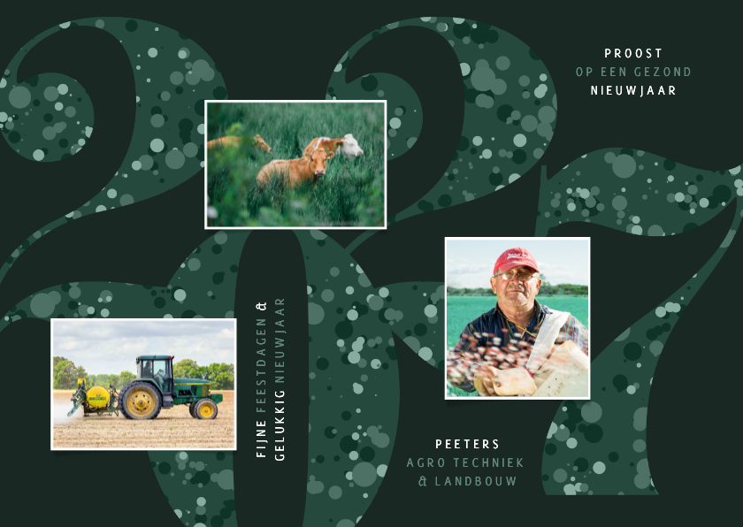 Nieuwjaarskaart zakelijk 2027 groen sparkle ster - Nieuwjaarskaarten Nieuwjaarskaarten - Nieuwjaarskaart zakelijk 2027 groen sparkle ster