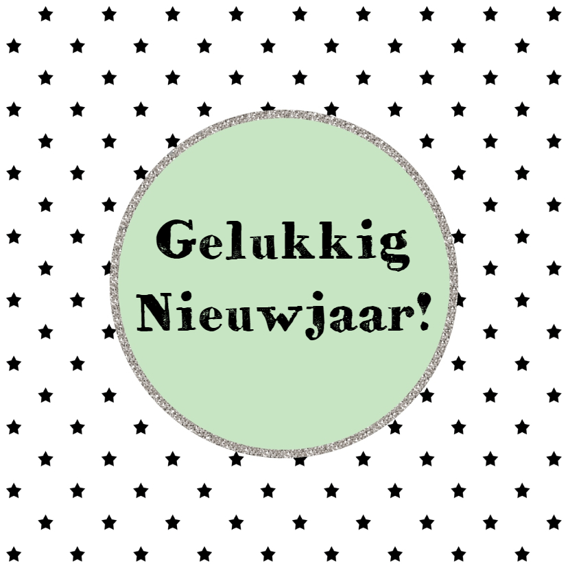 Nieuwjaarskaart Zwart Wit - WW - Nieuwjaarskaarten Nieuwjaarskaarten - Nieuwjaarskaart Zwart Wit - WW
