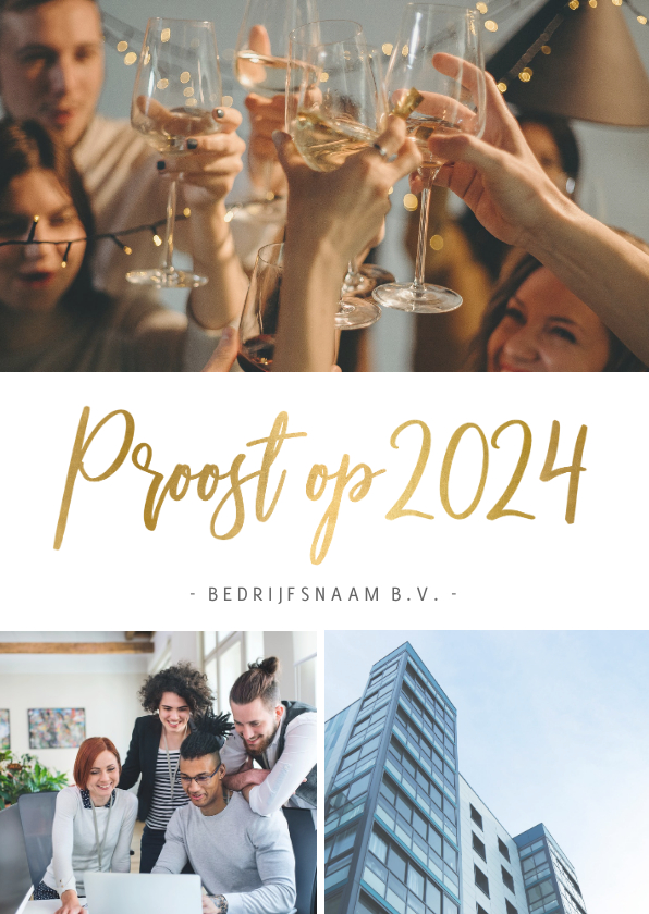 Uitnodiging voor een zakelijke nieuwjaarsborrel met foto's - Nieuwjaarskaarten Nieuwjaarskaarten - Uitnodiging voor een zakelijke nieuwjaarsborrel met foto's