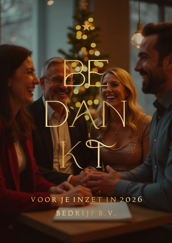 Zakelijke nieuwjaarkaart grote foto bedankt transparant - Nieuwjaarskaarten Nieuwjaarskaarten - Zakelijke nieuwjaarkaart grote foto bedankt transparant