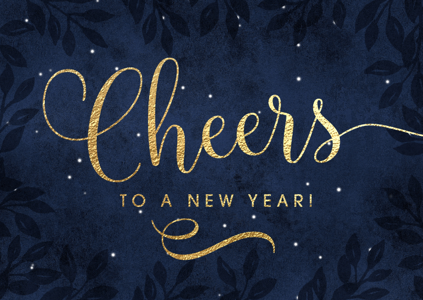 Zakelijke nieuwjaarskaart Cheers to a new year! - Nieuwjaarskaarten Nieuwjaarskaarten - Zakelijke nieuwjaarskaart Cheers to a new year!