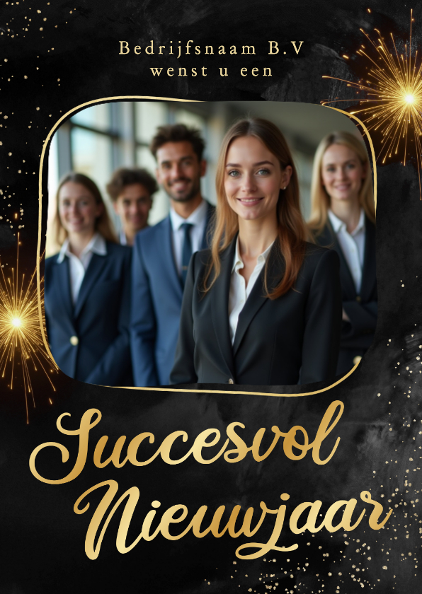 Nieuwjaarskaarten - Zakelijke nieuwjaarskaart foto goud succesvol nieuwjaar