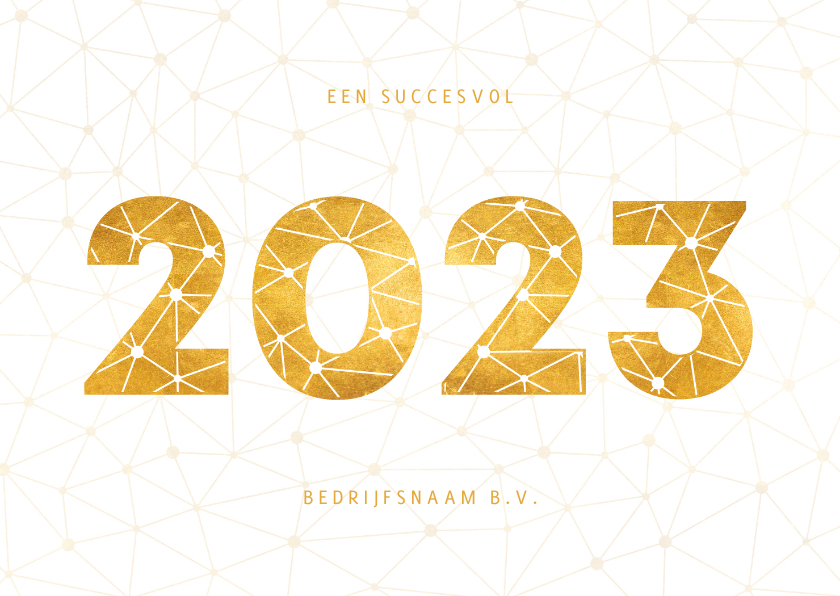 Zakelijke nieuwjaarskaart gouden 2022 verbinding thema - Nieuwjaarskaarten Nieuwjaarskaarten - Zakelijke nieuwjaarskaart gouden 2022 verbinding thema