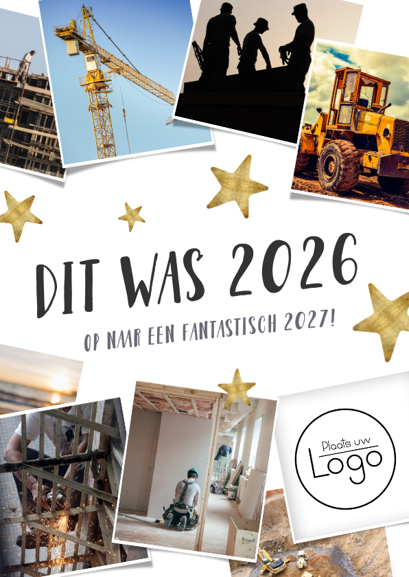 Zakelijke nieuwjaarskaart terugblijk 2026 fotocollage - Nieuwjaarskaarten Nieuwjaarskaarten - Zakelijke nieuwjaarskaart terugblijk 2026 fotocollage