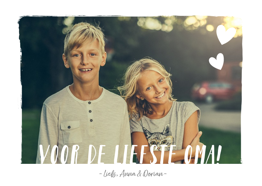 Fotokaart met grote foto voor opa of oma - Opa en Oma kaarten Opa en Oma kaarten - Fotokaart met grote foto voor opa of oma