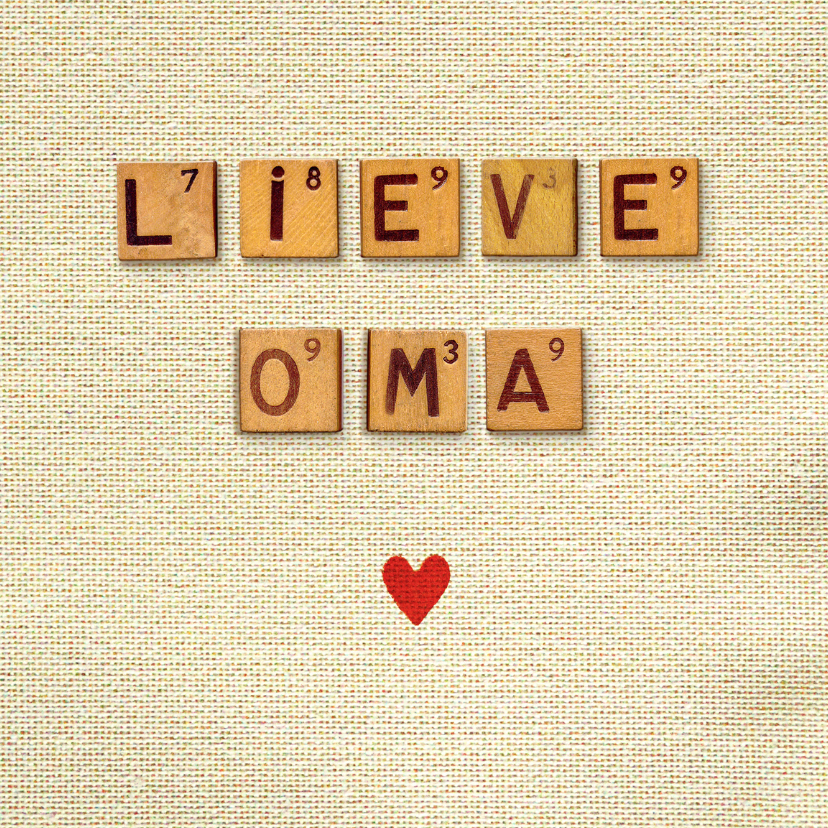 Oma lief hart - Opa en Oma kaarten Opa en Oma kaarten - Oma lief hart