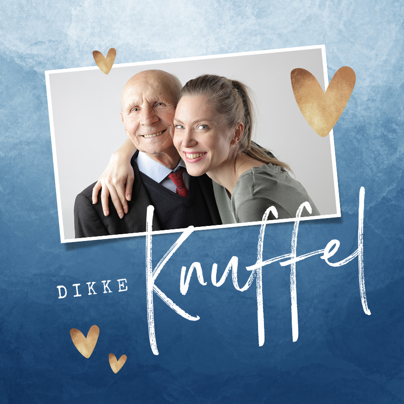 Opa en of oma kaart dikke knuffel stijlvol blauw hartjes - Opa en Oma kaarten Opa en Oma kaarten - Opa en of oma kaart dikke knuffel stijlvol blauw hartjes