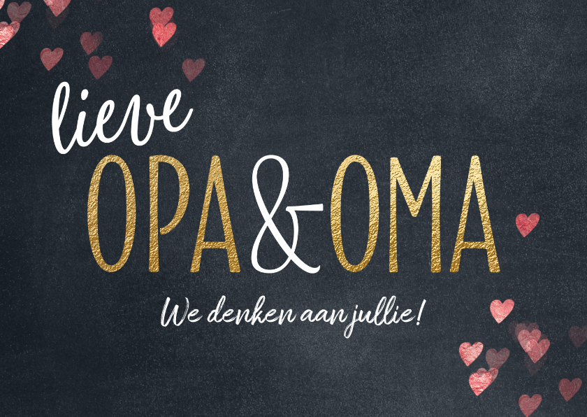 Opa en Oma wenskaart - Opa en Oma kaarten Opa en Oma kaarten - Opa en Oma wenskaart