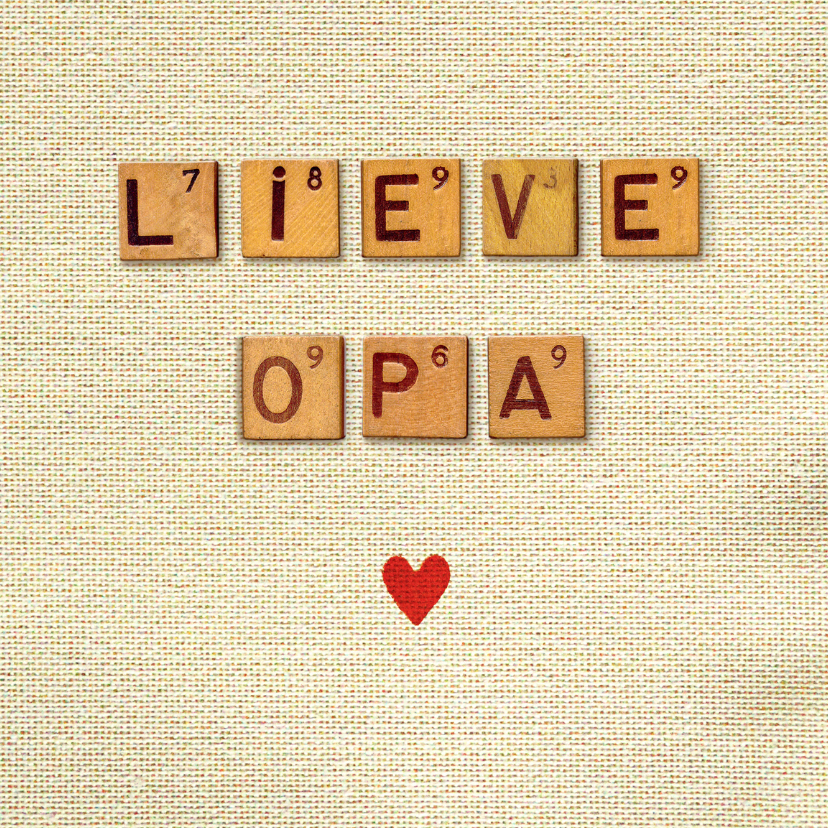 Opa kaart hartje - Opa en Oma kaarten Opa en Oma kaarten - Opa kaart hartje
