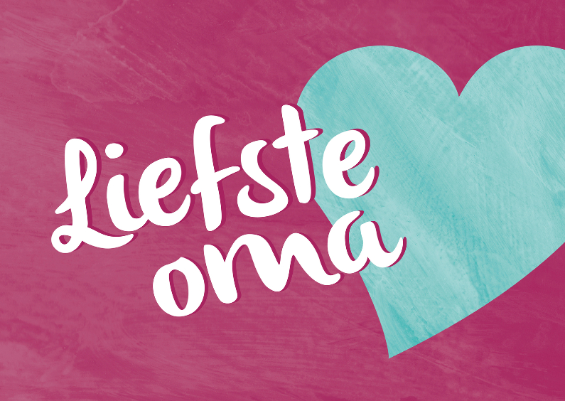 Liefste oma - hartje - Opa & Omadag kaarten Opa & Omadag kaarten - Liefste oma - hartje