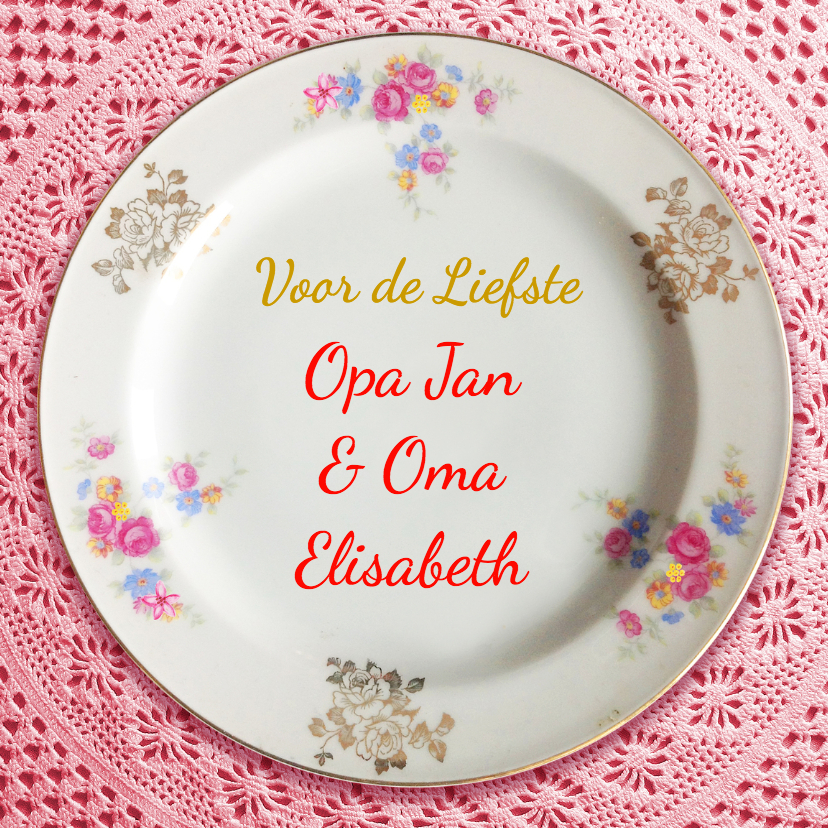Opa en Oma dag porselein - Opa & Omadag kaarten Opa & Omadag kaarten - Opa en Oma dag porselein