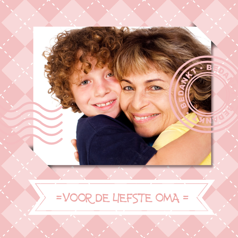 Voor de liefste oma - bedankt - Opa & Omadag kaarten Opa & Omadag kaarten - Voor de liefste oma - bedankt