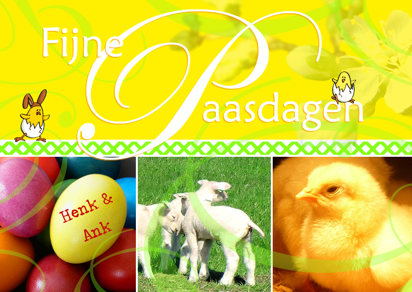 Paaskaart fijne Paasdagen met naam - Paaskaarten Paaskaarten - Paaskaart fijne Paasdagen met naam