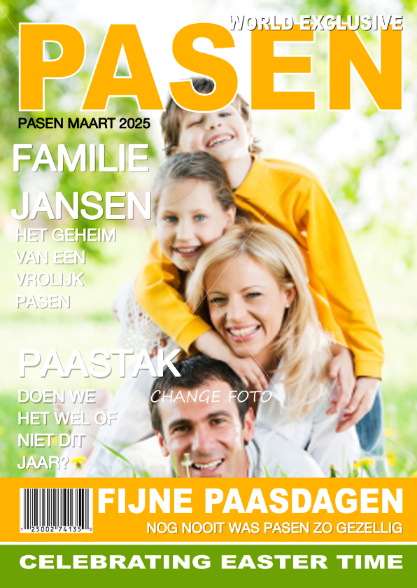 Paaskaarten - Vrolijk pasen tijdschrift eigen foto