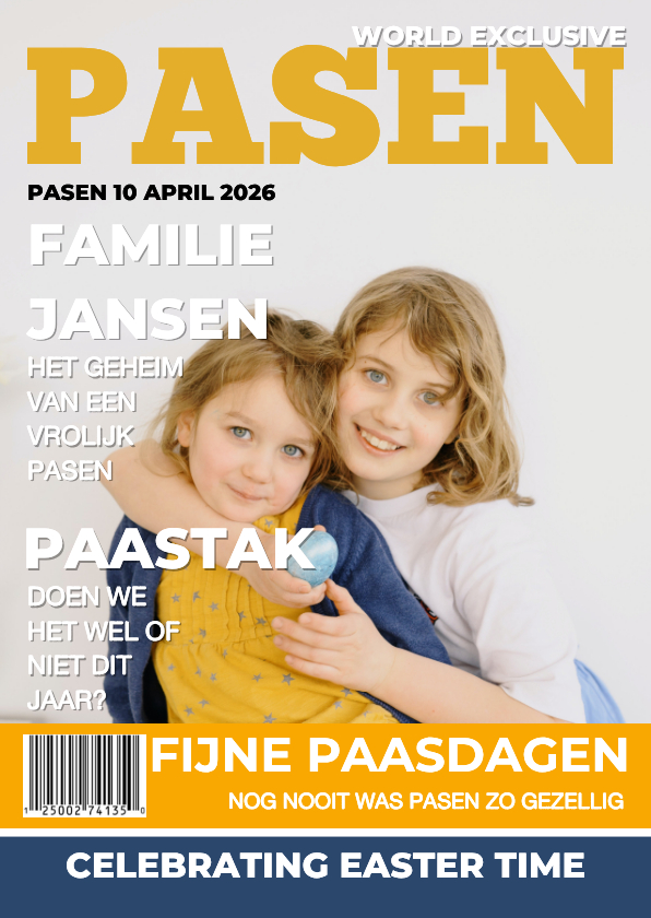 Paaskaarten - Vrolijk pasen tijdschrift uitnodiging