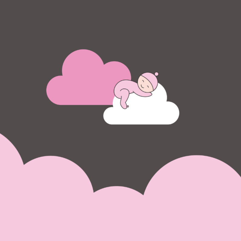Meisje op wolk - Rouwkaarten Rouwkaarten - Meisje op wolk