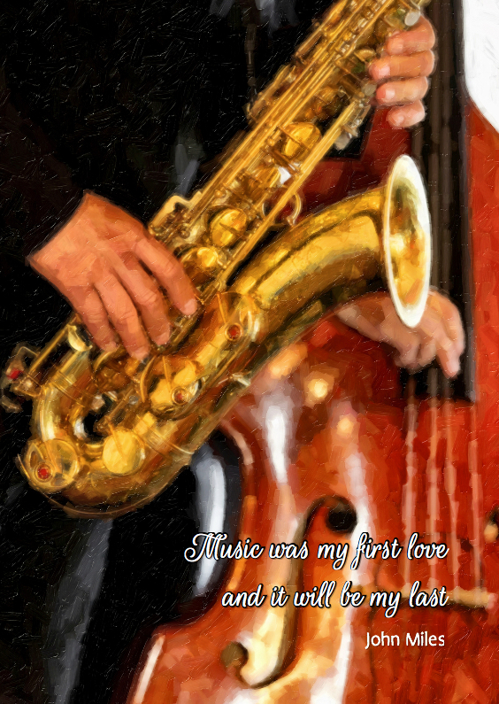 Music was my first love - Rouwkaarten Rouwkaarten - Music was my first love