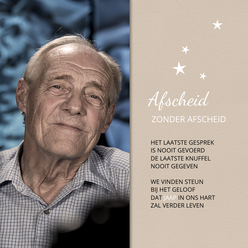 Rouwkaarten - Rouw Afscheid zonder afscheid