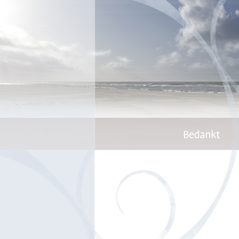Rouwkaart bedankt blauwe zee - Rouwkaarten Rouwkaarten - Rouwkaart bedankt blauwe zee