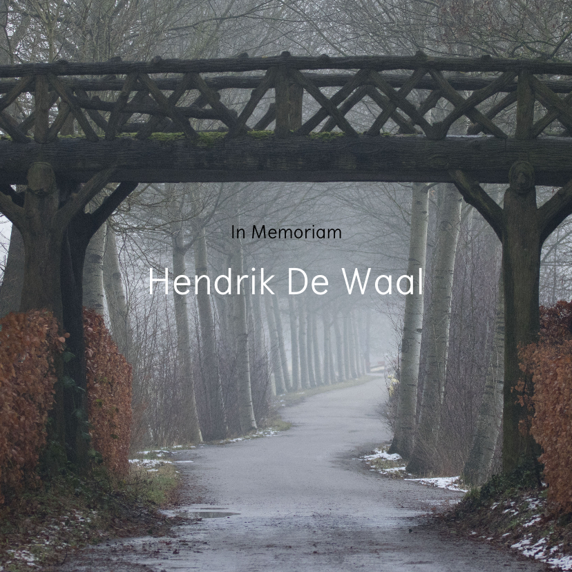 Rouwkaart foto weg onder brug - Rouwkaarten Rouwkaarten - Rouwkaart foto weg onder brug