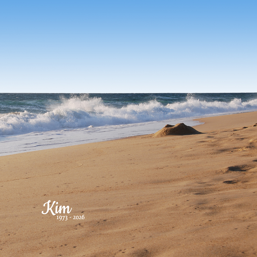 Rouwkaart Hoge golven - Rouwkaarten Rouwkaarten - Rouwkaart Hoge golven